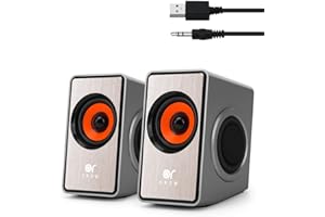OR O R O W OROW Haut Parleur PC,12W Enceinte PC, 2.0 Gaming Haut-parleurs d'Ordinateur avec Double Diaphragme, pour Smartphone/Computer/Tablette/Laptop(Argent)