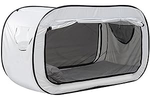 WLDOCA Pop Up Bettzelt für Erwachsene Oder Kinder, Faltbare Atmungsaktive Betttunnel Betthimmel, Büro des Wohnsitzes Verdunkelungs Schlafzelt Dream Tent 81"X 41"X 47"