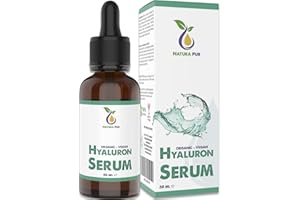 NATURA PUR Serum hialuronowe, wysoka dawka, 50 ml, wegańskie - żel z kwasem hialuronowym z aloesem przeciw zmarszczkom na twarzy, szyi, dekolcie – naturalne kosmetyki