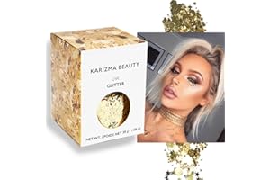 Gold Rockstar Chunky Glitter ✮ Large 30g Jar KARIZMA BEAUTY ✮ Festival Glitter Cosmetic Face Body Hair Nails