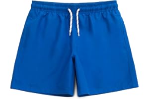 MEILONGER Badehose Jungen Badeshorts Kinder Schnelltrocknend Boardshorts Bademode Schwimmhosen mit Verstellbare Tunnelzug Netzfutter Taschen