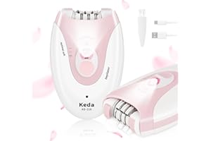 SOLITUZURODE Women's Epilator - 2 Modes Facial Hair Remover for Women with LED Light - Wireless Electric Epilator for Face - Hair Removal for Bikini Area/Armpits/Arm/Body