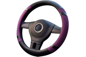 Lifetooler Coprivolante Auto in Pelle Copri Volante per Auto Universale 38cm (15 ") Ice Silk Copristerzo Antiscivolo Traspirante Copri Manubrio Auto per Furgone SUV (viola)