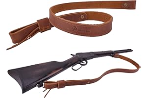 TAS TROST Leder Gewehrriemen Verstellbarer Jagdgewehrriemen 1“ Breite mit Drehgelenken