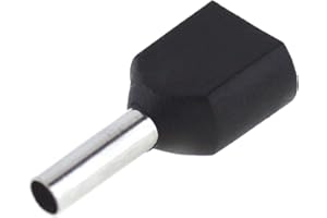 SeKi Zwillingsaderendhülsen 2x1,5mm², Schwarz – 100 Stück | Isolierte Twin Aderendhülsen für sichere Kabelverbindungen | Für Elektroinstallationen, Schaltschrankbau & KFZ | Hochwertige Verarbeitung