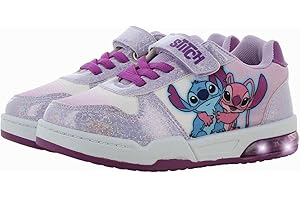 Leomil Lilo & Stitch Baskets Lumineuses pour Filles Chaussures Enfants, Idéal pour l'école et Les Loisirs