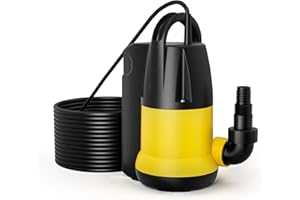 WILTEC Bomba para aguas residuales caudal 7000 l/h, 400W, altura de 7,5m, transporta partículas hasta Ø5mm