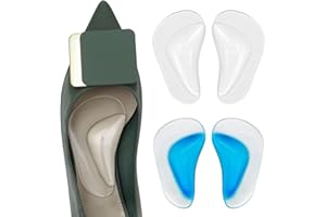 Ruzister® 2 Paar orthopädische einlegesohlen für Plantarfasziitis, Plattfuß und fersensporn einlagen - Komfortable Gel Arch Support Insoles transparent und blau