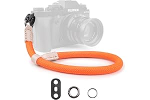 VOVMOEYA Kamera Handschlaufe,Kameragurt aus Seil für Sony Alpha Handschlaufe A7 IV A6400 A6000 Canon EOS Handschlaufe Fujifilm X100V Nikon DSLR Handschlaufe - Orange