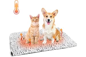 Nobleza Self Heating Pet Pad, Soft Warm Self Heated Cat Bed Blanket, Self Warming Thermal Dog Bed Cat Blanket Mat for Medium Dogs, Safe Cat Heat Pad Cushion Washable, 70x50cm