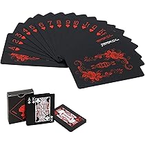 Relaxdays Carte da Poker Plastificate, Impermeabili, Carte da Gioco Resistenti, 54 Carte, Set da