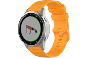 Wownadu Correa Quick Release 18mm Compatible para Garmin Vivoactive 4S/ Vivomove 3S/ Venu 3S/ Venu 2S, Correas Recambio Sport Transpirable Silicona Pulsera para Forerunner 255S/ 255S Music/ 265S