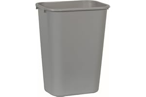 Rubbermaid Commercial Products Poubelle de Bureau Plastique 39 L Gris – Design Compact, Pour Maison, Bureau, Chambre, Salle de Bain, S’adapte Sous Bureau ou Évier – FG295700GRAY
