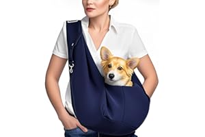 CUEMOON Reisetasche für Hunde, Transporttasche für Spaziergänge und im Freien, für Hund/Katze bis 7,5 kg,Dunkelblau