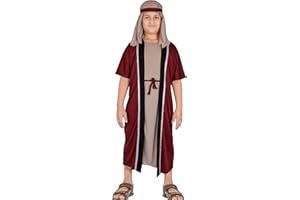 A2Z 4 Kids Boys Nativity Joseph Costume Xmas Outfit Premium Christmas Shepherd Townspeople Villager Outfit School Play Fancy Dress Attire for Kids
