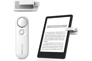 Hogance RF Control Remoto Página Turner para Kindle Paperwhite Oasis Voyage, Turner de Página Inalámbrica para iPad Tabletas Lectura de eBooks, Accesorios para la Lectura de Kindles, Blanco