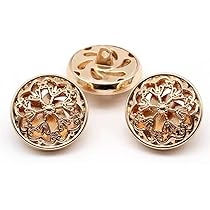 10 Stück Knöpfe Metall – Mit Ankermuster, Runde Schaftknöpfe, In Bronze, 20 Mm, Für Blazer, Jacken & Uniformen