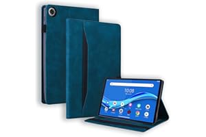 ‎AUSLBIN Auslbin Etui na tablet Lenovo Tab M10 FHD Plus 10,3 cala TB-X606X/X606F, skóra PU premium, automatyczne budzenie/uśpienie, uchwyt na długopis, podpórka pod wieloma kątami, z przegródkami na karty,