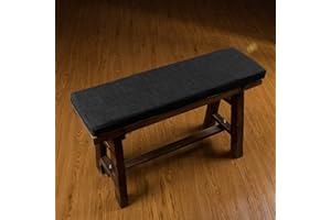 Xpnit Thick Dining Bench Cushion Pad 2/3 Seater,80/100/120cm Garden Bench Seat Cushion Pad Mat for Patio Swing Indoor Outdoor (90x40x5cm,Black)