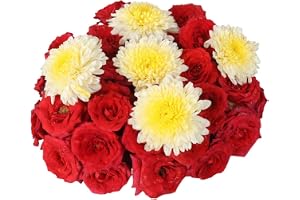 HOOVU Fresh Assorted Puja Flowers, 100 g