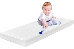 Linens World 100% Cotton Cot Bed Waterproof Mattress Protector-Non-Allergenic & Breathable-Toddler Bed Mattress Protector Non-Noisy Washable Waterproof Cot Bed Mattress Protector (70 x 140cm)