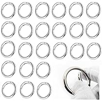 10 Moschettoni Tondi 25mm - In Lega Di Zinco, Clip A Molla, Per Zaini, Portachiavi E Fai Da Te (nero) - Foto 5