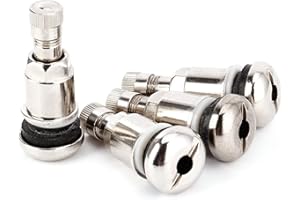 ‎SUREPROMISE ONE STOP SOLUTION FOR SOURCING 4x SILBER CHORM VERSTECKTE Universal Metallventile Stahlventile Felgenventile Alufelgen Felgen Ventile 11,3mm Aluminium-Ventil Metall-Ventil Leicht Neu