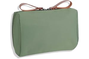 Umikk Nylon Kosmetiktasche, Make up Tasche, Kleine wasserdichte und Leichte Aufbewahrungstasche, Small Makeup Bag, Reise Kulturbeutel, Handtasche (Grün)