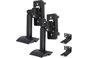 JAOGAUS Uchwyt ścienny do głośników Bose UB-20, UB-20 II, WB-50 II, Lifestyle Series i soundbar uchwyt ścienny do Bose 300/500/600/850/900/950/Soundtouch 300, regulowany zestaw uchwytów ściennych, czarny