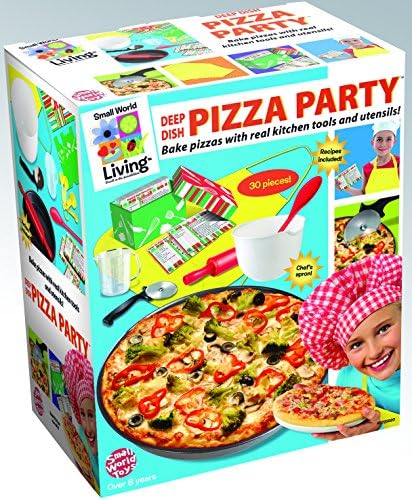 Great Little Chefs Make Your Own Deep Dish Pizza Party - Hours Of Enjoyment - Real Food Kit Ideal Present Gift for Christmas Xmas Stocking Filler Birthday Easter or Treat Reward or Pocket Money Idea Toys &amp; Games Age 8+ Children Kids Boys Girls
