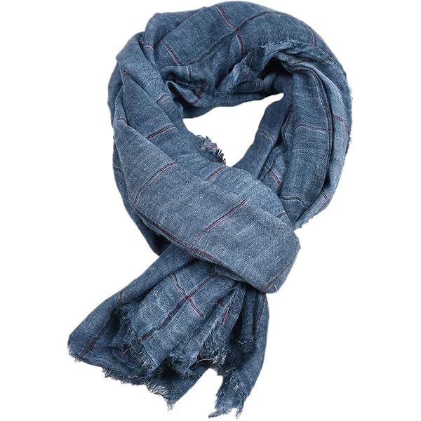 Écharpe Homme Lindenmann 100% Coton Bio – Douce, Légère Et Élégante En Bleu
