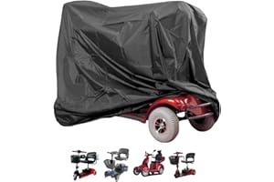 FONAKEI Mobility Scooter Cover Heavy Duty 140x69x92cm Waterproof Mobility Scooters accessories Wheelchair cover Machine Washable (Black)