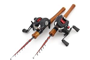 1.6. 8M1.85M. Set di Bobina di Canna da Pesca, Fibra di Carbonio Telescopico Casting Canna da Pesca e Set di Bobina di Casting, Stick Rotolo Combo da principiante Canna da Pesca for Bass ZYDYZ