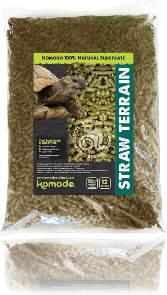 Komodo Straw Terrain, Substrates for Reptiles, Reptile Bedding, Straw Bedding, Straw Terrain, 12 Litre