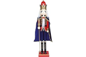 OBC-KUNSTHANDWERK Nussknacker Figur groß XXL / 80 cm/König/Soldat/Trommler/Deko Figur Nussknacker Holz/handbemalt im Kunsthandwerks-Stil/weihnachtlich dekorieren (König)