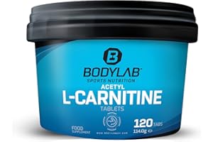 ‎BODYLAB24 Bodylab24 Acetyl L-Carnitin 120 Tabletten, natürliche Aminosäure, für Ausdauer- und Kraftsportler in der Definitionsphase, 500mg Acetyl L-Carnitin pro Tablette, glutenfrei, laktosefrei, zuckerfrei