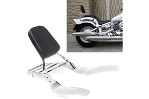 GZYF Motorrad Sissybar mit Gepäckträger Rückenlehne Beifahrer Kissen für V-Star 400 650 Custom 1686-2011 / Dragstar 400 650 Custom 1687-2011