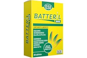 ESI Batteril 900 - Complemento Alimenticio con Semilla de Pomelo y Árbol del Té - Antioxidante y Apoyo Fisiológico Frente a Infecciones Leve-Moderadas - Caja de 30 Tabletas