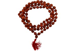 MANDALA CRAFTS Tibetano 108 Shiva Yoga Rudraksha semillas perlas de Mala oración collar