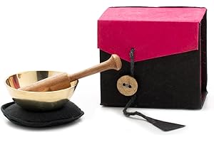 KLANGSCHALEN-CENTER Mini coffret cadeau multicolore bol dans une boite rose -5079-