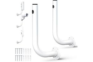 AdaLov Lot de 2 supports d'antenne universels sans fil pour extérieur - Support de pont pour accès point à point AP - Support non réglable pour montage mural, avant-toit ou toit