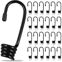 Corde élastique en caoutchouc 6 mm 10 m avec 10 crochets spiralés