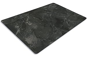 Pagnanno. Chopping Board-Catering Cutting Set-Kitchen Board-Glass Worktop Savers-Sink Chopping Board-Large-Worktop Protectors Heat Resistant-Marble Effect Grey (Design 7, 50 x 40 cm (Pack of 1))