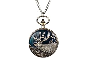 JewelryWe Reloj de Bolsillo pequeño con Cadena Larga, Flores y Mariposa Retro Hueco Colgante para Vestido, Regalo para Mujer