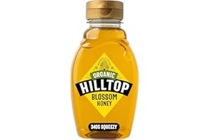 Hilltop Honey - Organic Blossom Honey - Squeezy Bottle - 340g