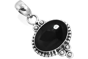 Jeweloporium 925 Sterling Argent Fait Main Pendentif for Femmes 10x14 Ovale Gemme Mode Bijoux for Gift (99554_P)