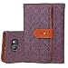 Produktbild Phone Taschen & Hülle Für Samsung Galsxy S7 Edge, European Mural Style geprägt Pressing Flower Pattern PU Leder Geldbörse mit Halter & Foto Frame & Card Slots hülle samsung ( Color : Purple )