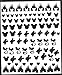 Disney Nail vinyl stickers Black or Gold (Black)