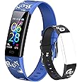 Dwfit Kids Fitness Tracker for Girls & Boys, IP68 Waterproof Activity Tracker with Pedometer, Heart Rate & Sleep Monitor, 11 Sport Modes, Alarm Clock - Great Gift for Kids