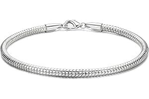CASSIECA Pulsera Hombre Pulseras para Hombres Acero Inoxidable Apilable Pulseras Plata para Hombres Niños Cadena de Eslabones Pulseras 17CM/19CM/21CM Regalos para Papá Esposo Hijo